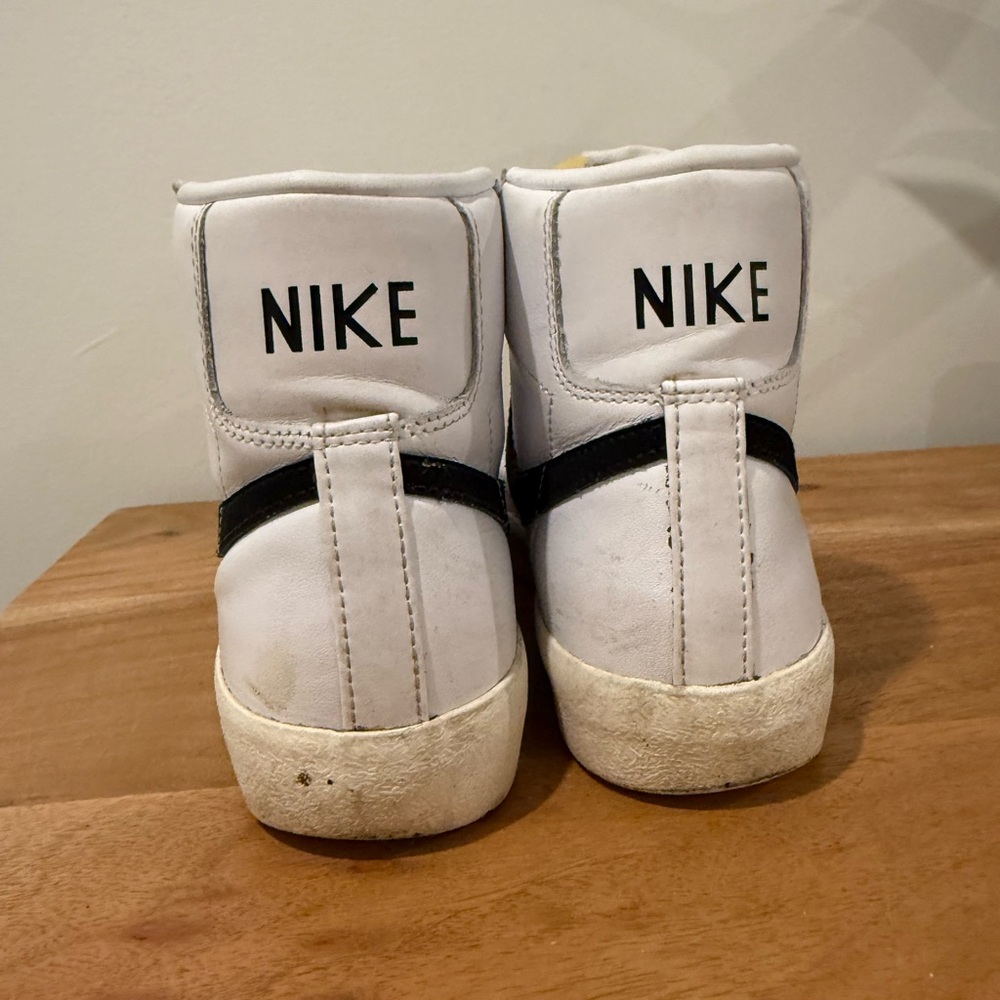 Nike White and Black High-Top Sneakers